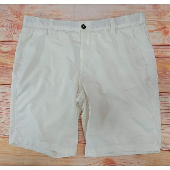 Under Armour Mens Loose-Fit White Golf Shorts Size 38 - Picture 1 of 7